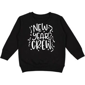Black Sweatshirt with Festive White Print